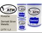 Preview: Porsche, Zermatt Silver Metallic, LY7Y / L1: 500ml Lackdose + 500ml Klarlack + 250ml Härter - Set, von ATW Autoteile West.